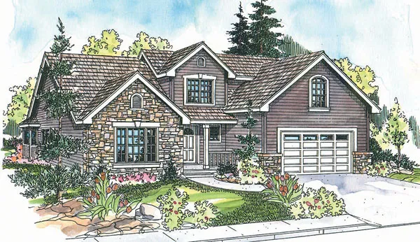 Full Rendering for House Plan #342653
