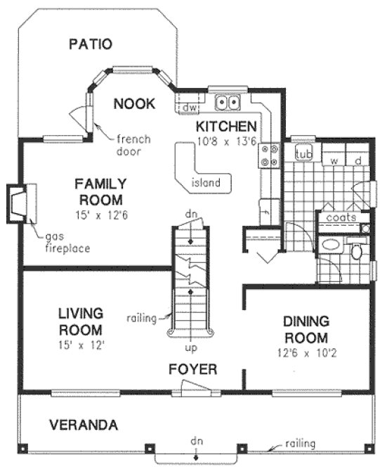 Main Floor Plan for House Plan #130124