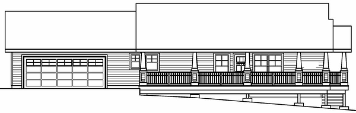 Left Elevation for House Plan #340953
