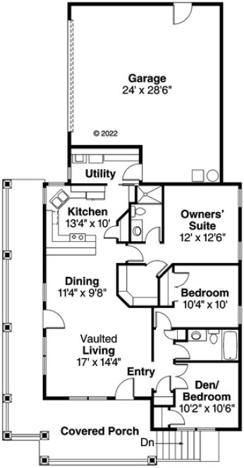 Main Floor Plan for House Plan #340953
