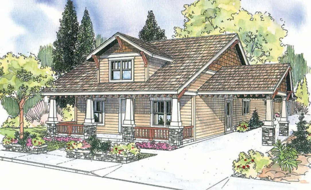 Full Rendering for House Plan #345753