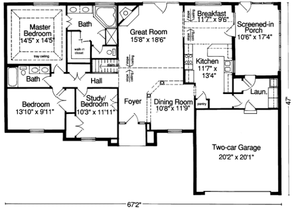 Main Floor Plan for House Plan #533210