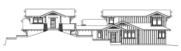 Right Elevation for House Plan #342053