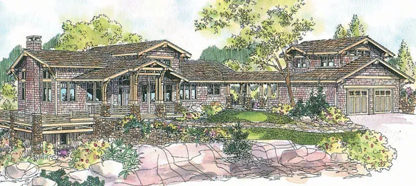 Full Rendering for House Plan #342053