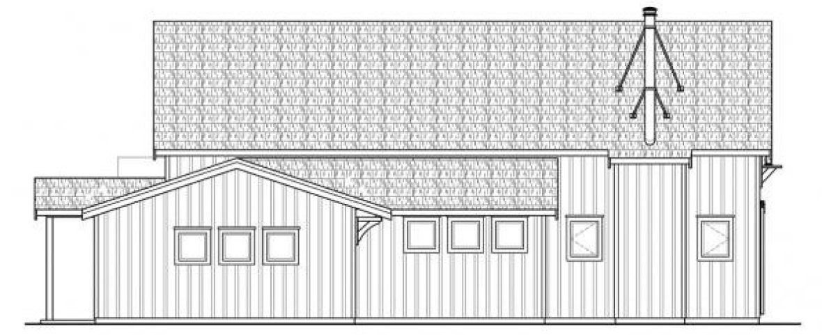 Left Elevation for House Plan #341922