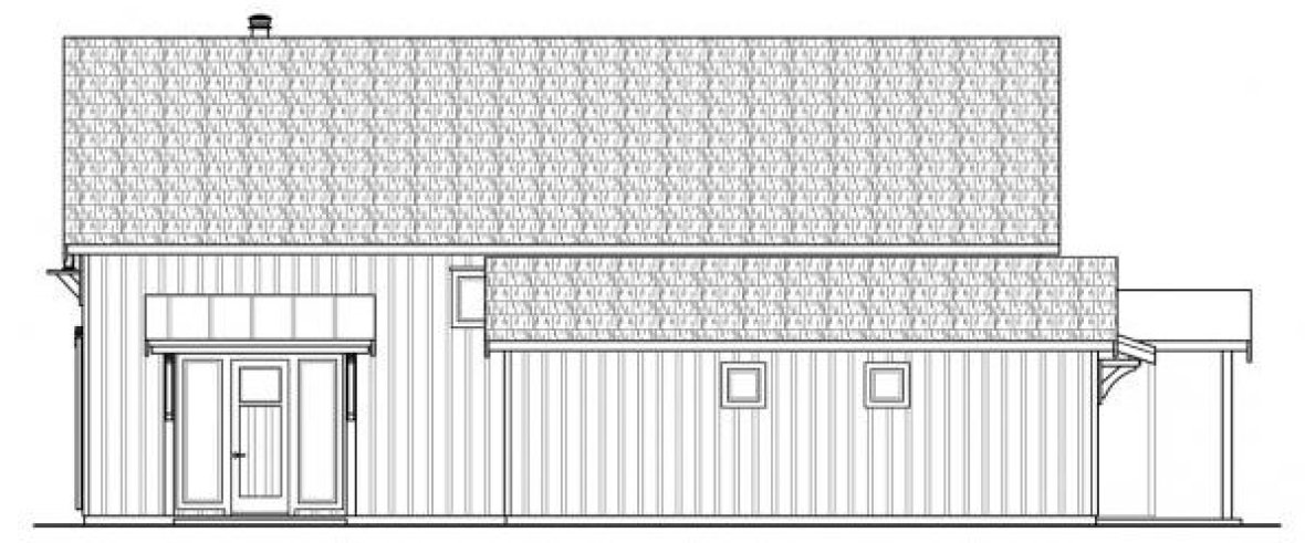 Right Elevation for House Plan #341922