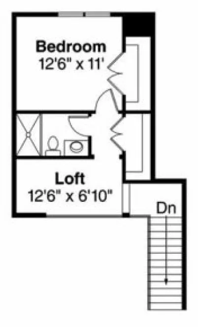 Second Floor Plan for House Plan #341922