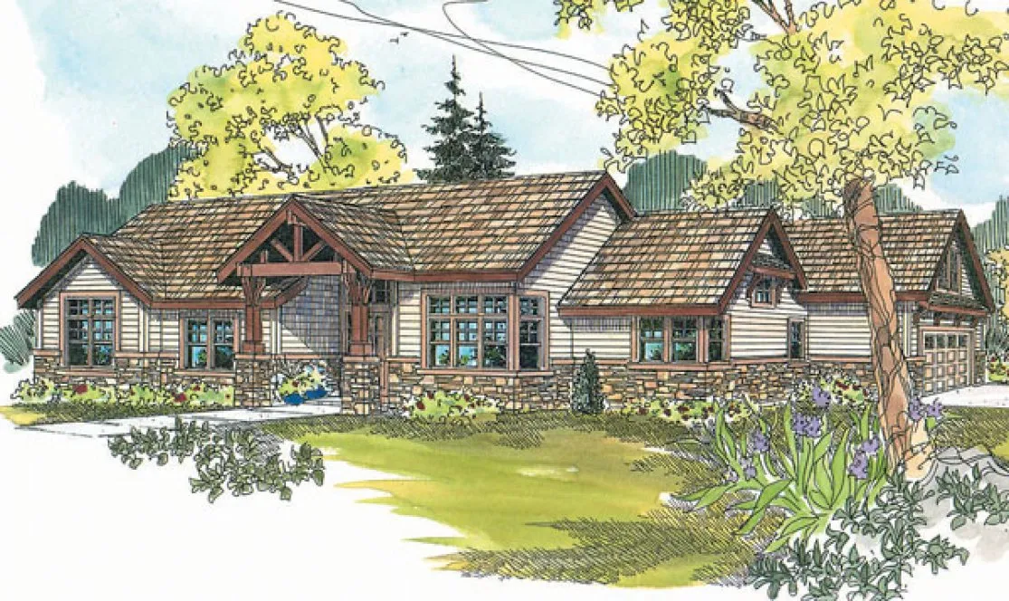 Full Rendering for House Plan #348353