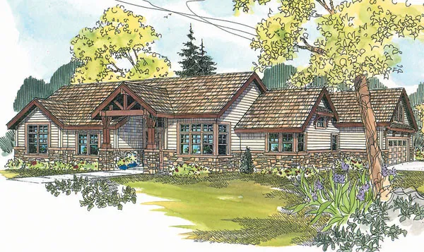 Full Rendering for House Plan #348353