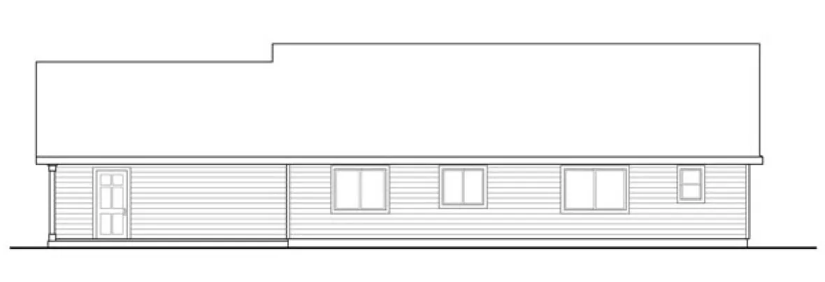 Rear Elevation for House Plan #340463