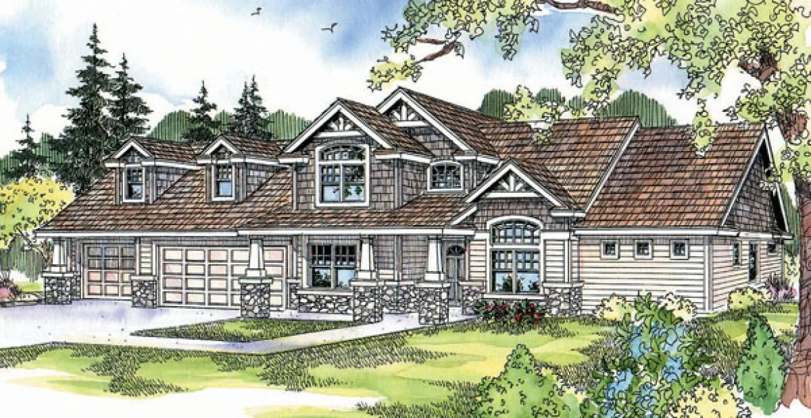 Full Rendering for House Plan #342163
