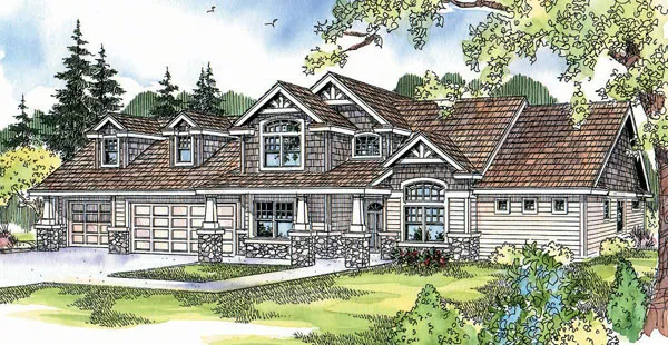 Full Rendering for House Plan #342163