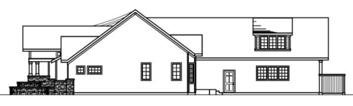 Right Elevation for House Plan #341543
