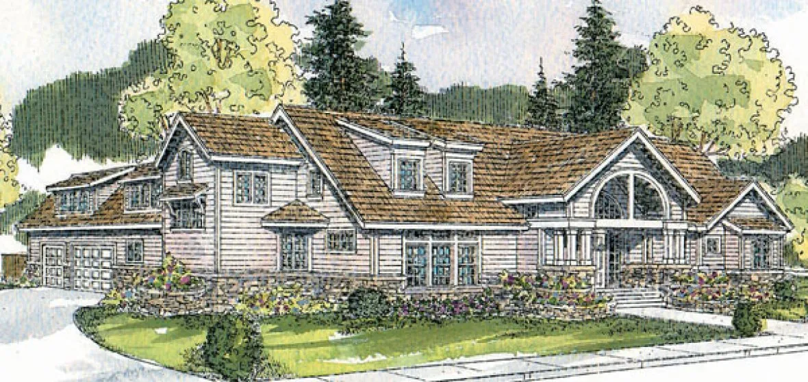 Full Rendering for House Plan #341543