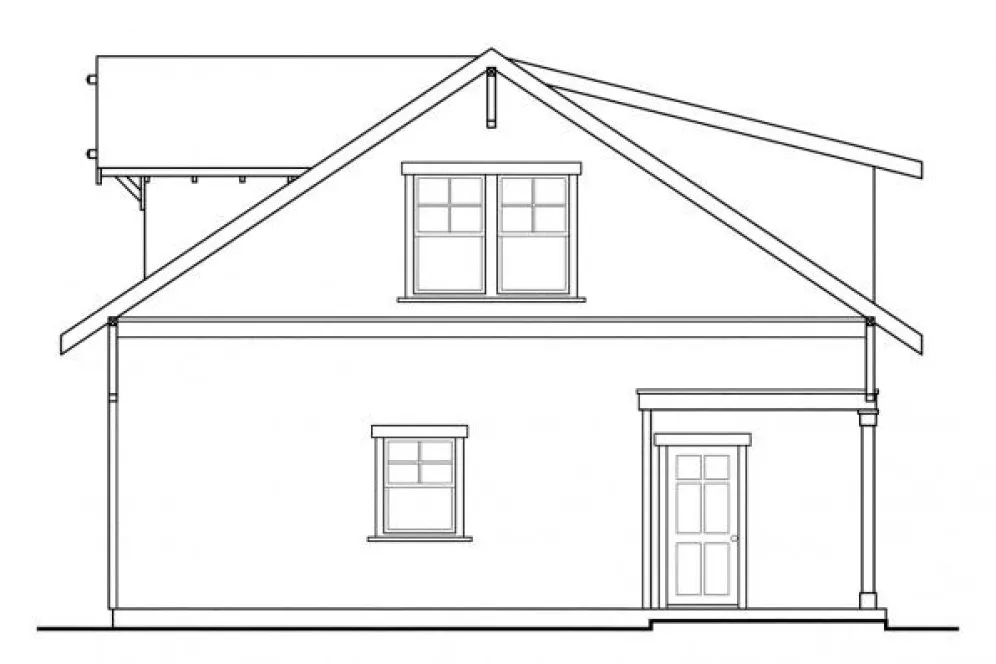 Right Elevation for House Plan #347002
