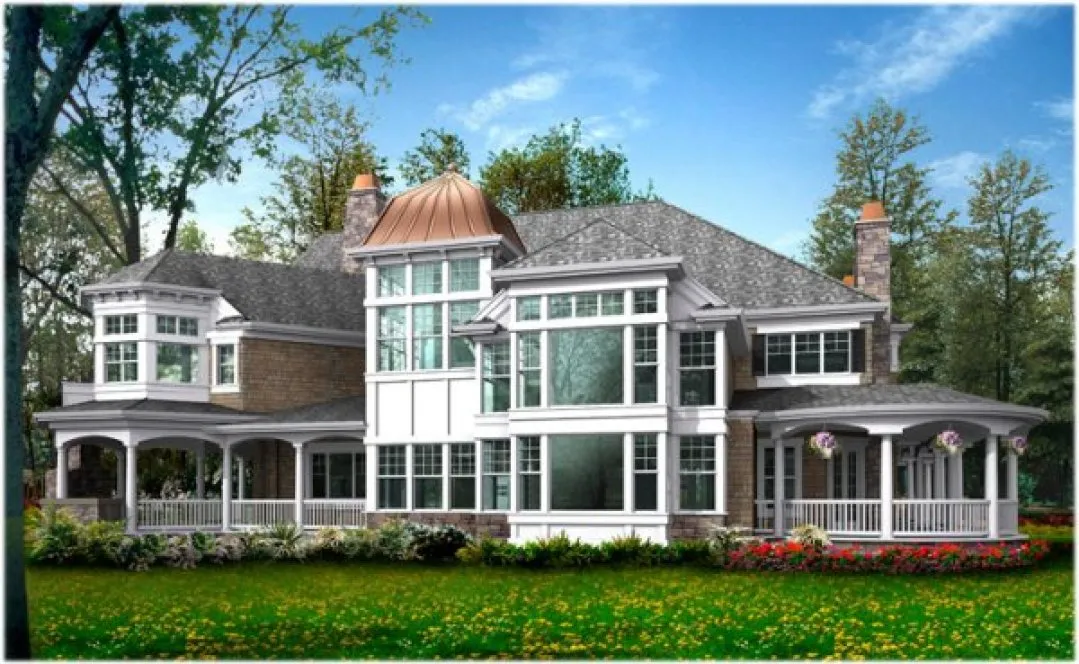 Rear Elevation for House Plan #335897