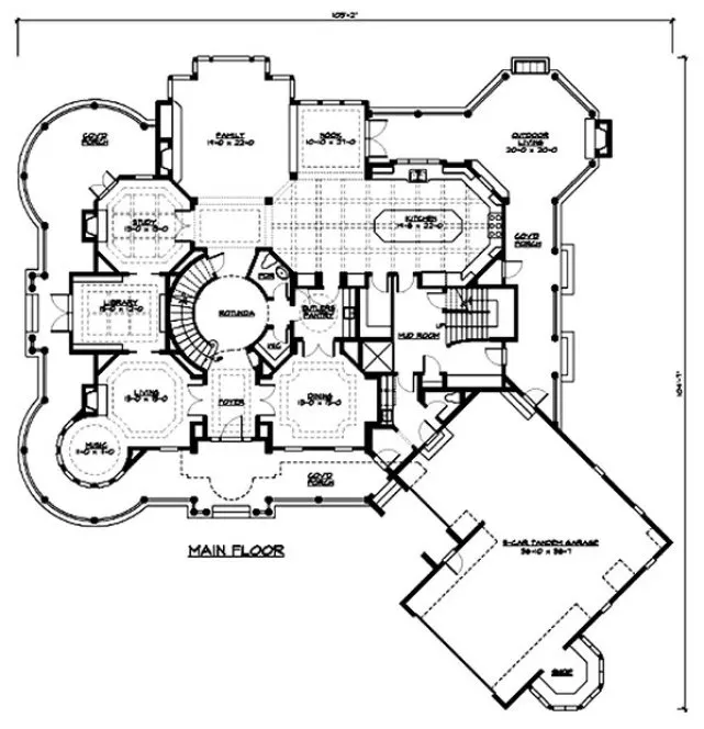 Main Floor Plan for House Plan #335897