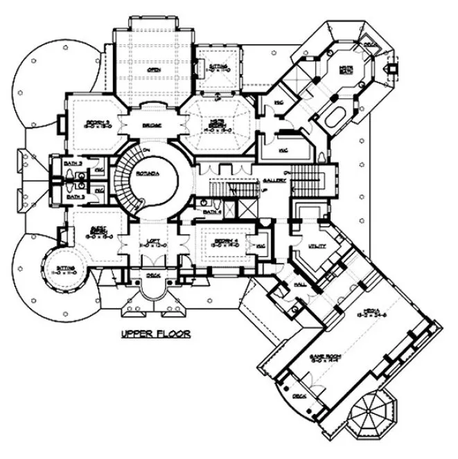 Second Floor Plan for House Plan #335897