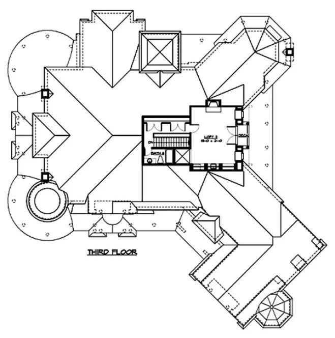 Third Floor Plan for House Plan #335897