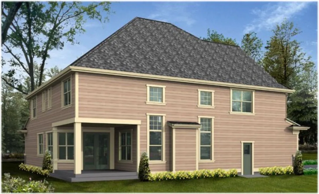 Rear Elevation for House Plan #335693