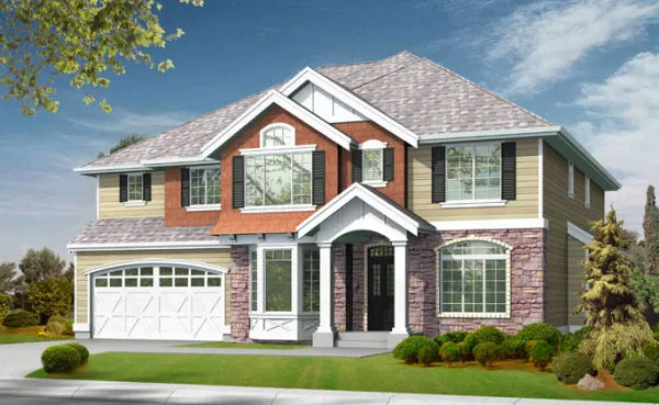 Full Rendering for House Plan #330892