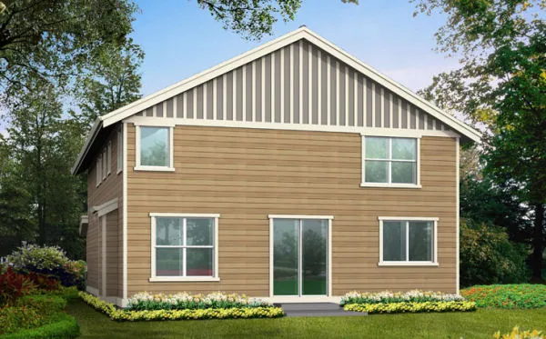 Rear Elevation for House Plan #335782