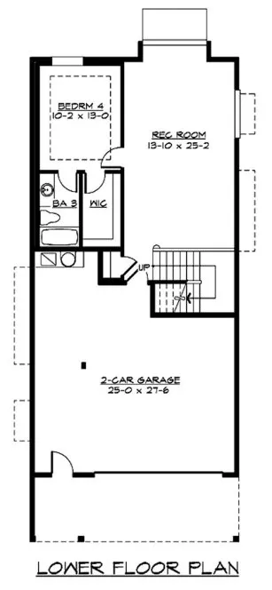 Basement Plan for House Plan #332505