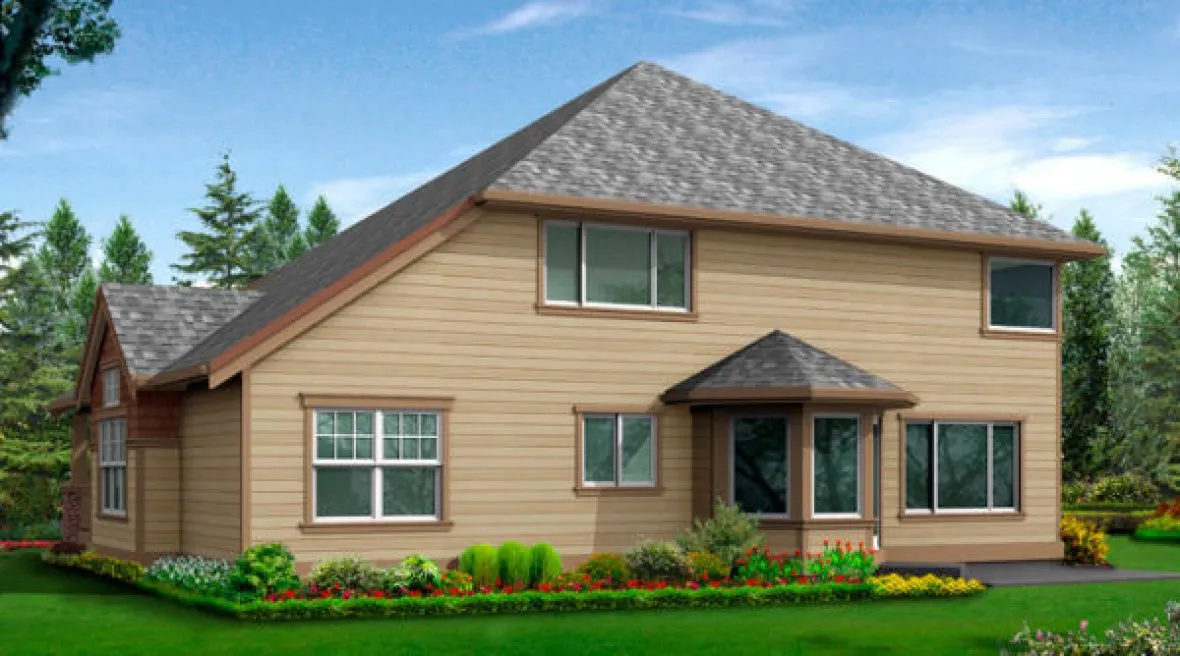 Rear Elevation for House Plan #330942