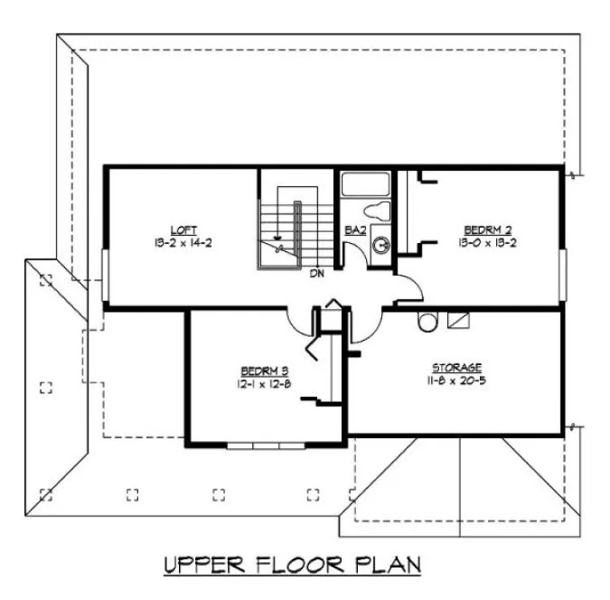 Second Floor Plan for House Plan #333122