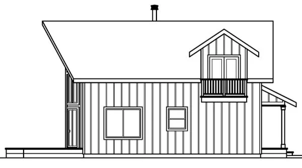 Left Elevation for House Plan #349143