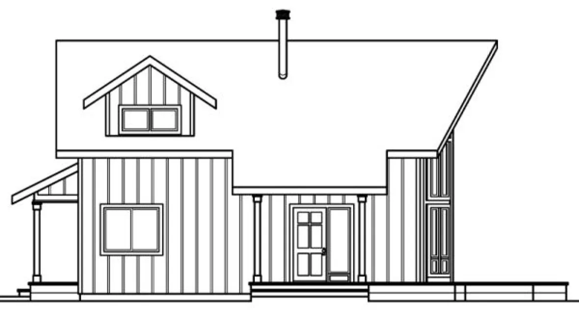 Right Elevation for House Plan #349143
