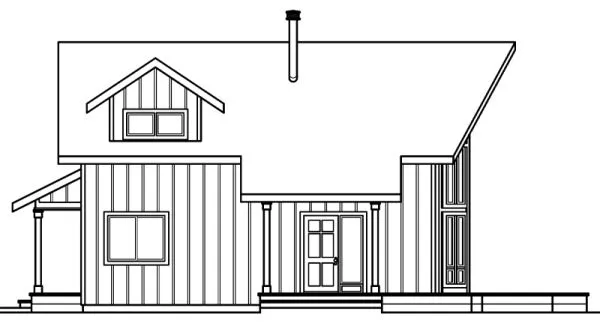 Right Elevation for House Plan #349143