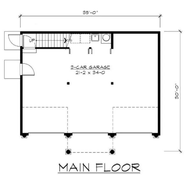 Main Floor Plan for House Plan #335570