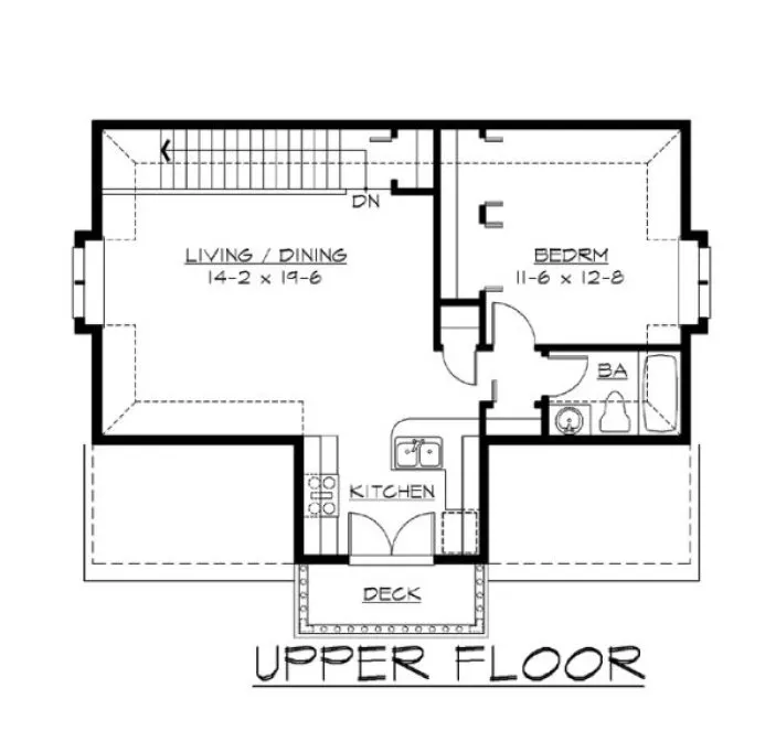 Second Floor Plan for House Plan #335570