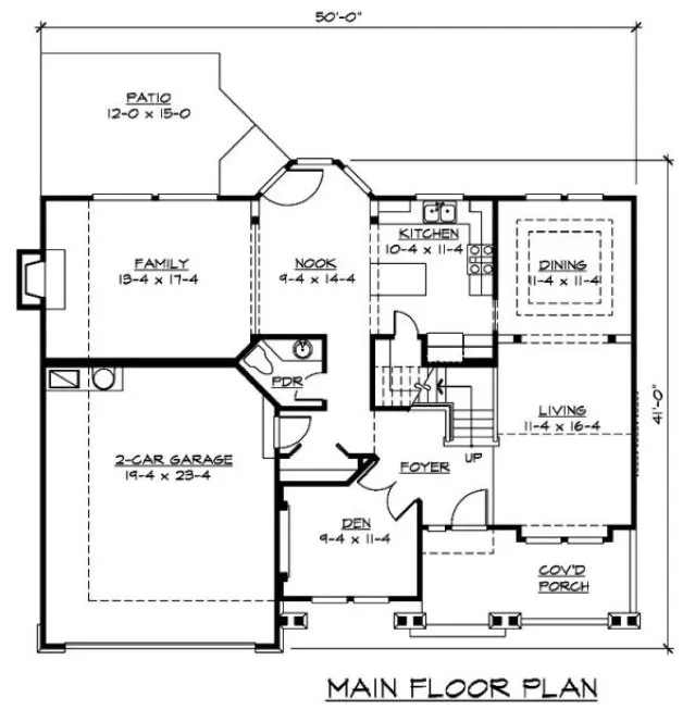 Main Floor Plan for House Plan #330522