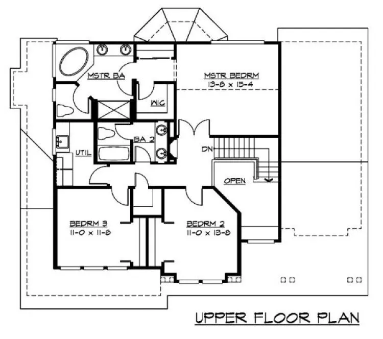 Second Floor Plan for House Plan #330522