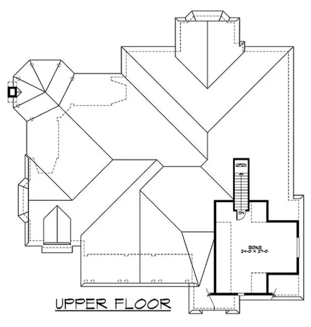 Second Floor Plan for House Plan #335914