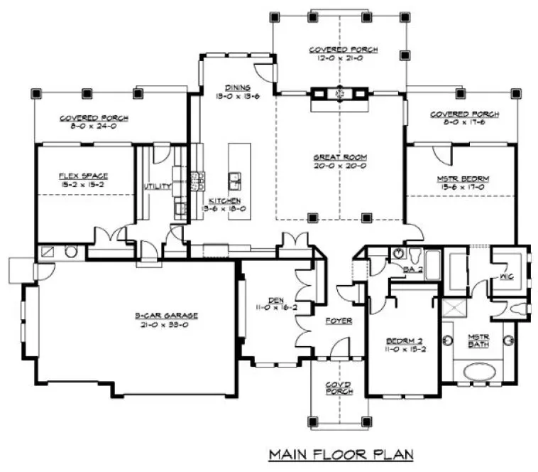 Main Floor Plan for House Plan #335452