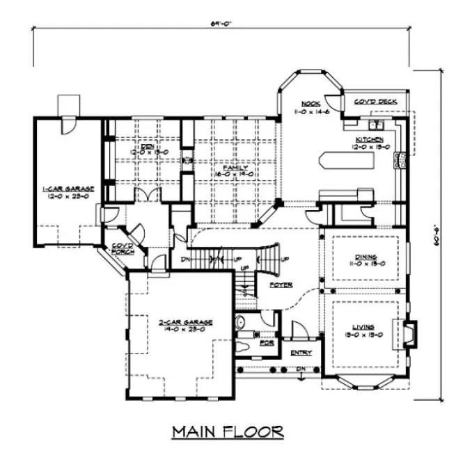 Main Floor Plan for House Plan #335264