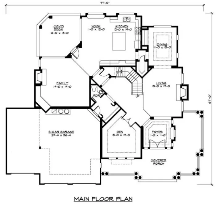 Main Floor Plan for House Plan #330344