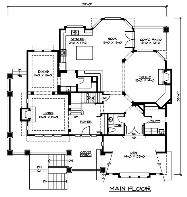Main Floor Plan for House Plan #330214
