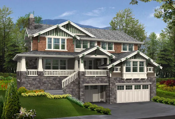 Full Rendering for House Plan #330214