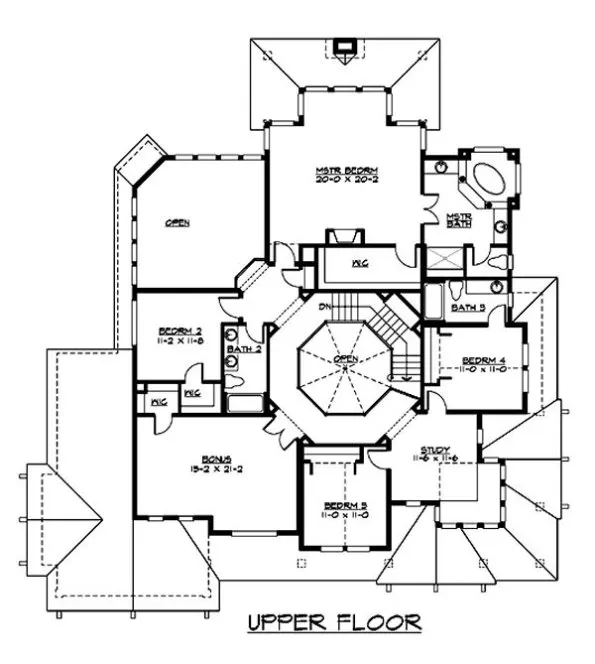 Second Floor Plan for House Plan #334060