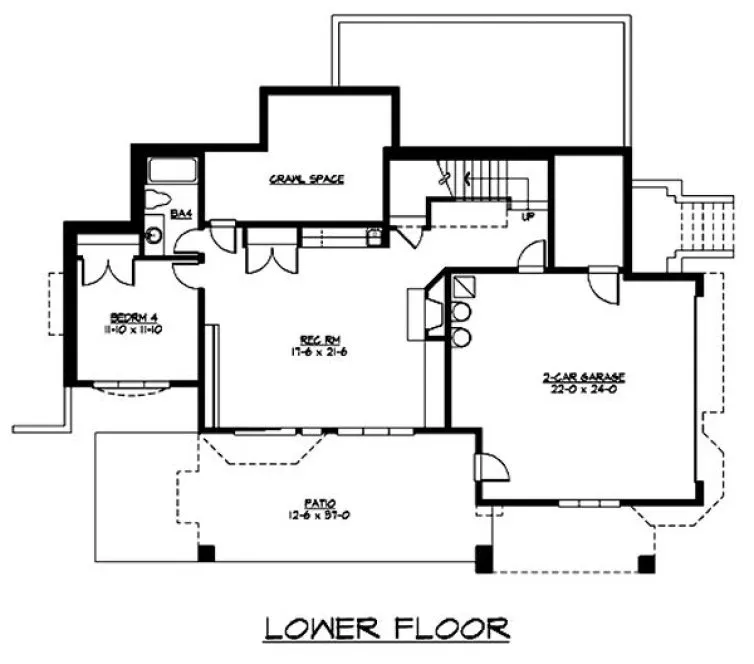 Basement Plan for House Plan #336304