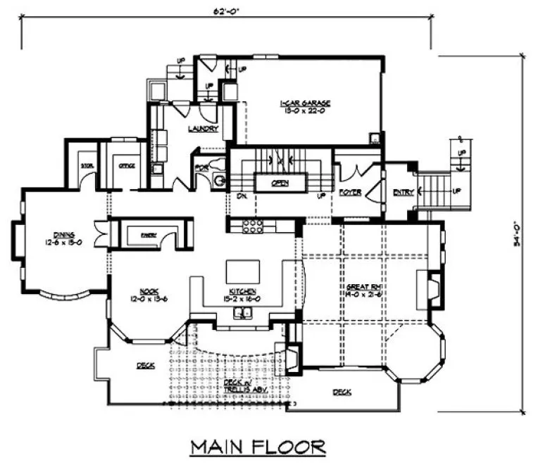 Main Floor Plan for House Plan #336304