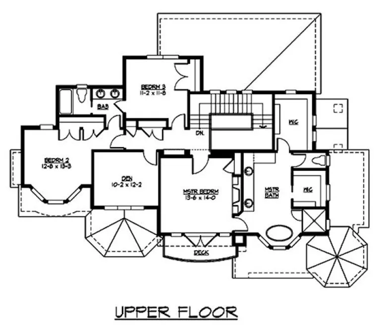 Second Floor Plan for House Plan #336304