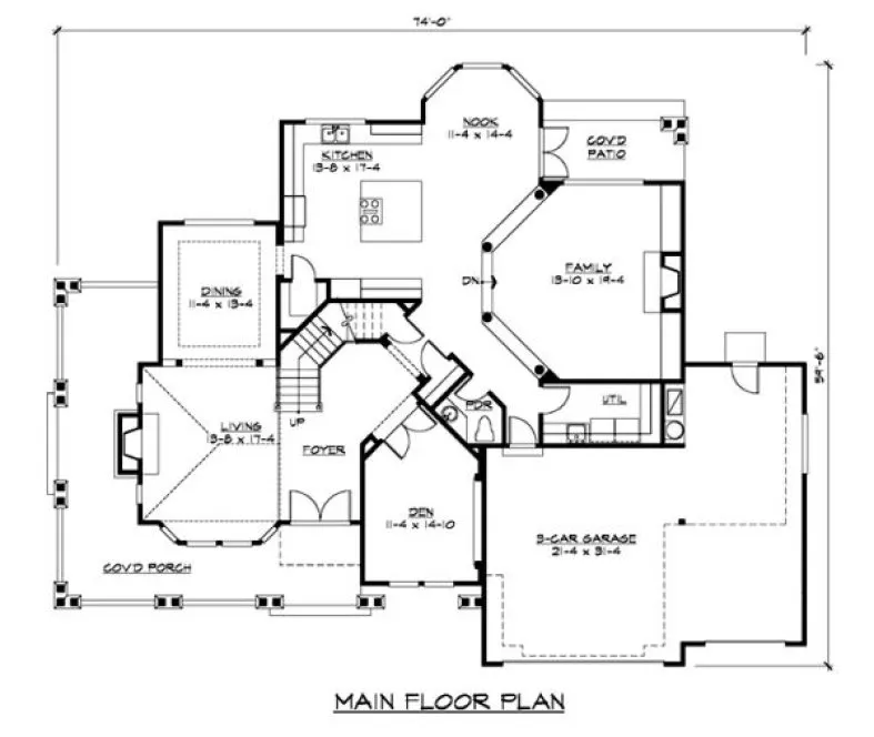 Main Floor Plan for House Plan #335173