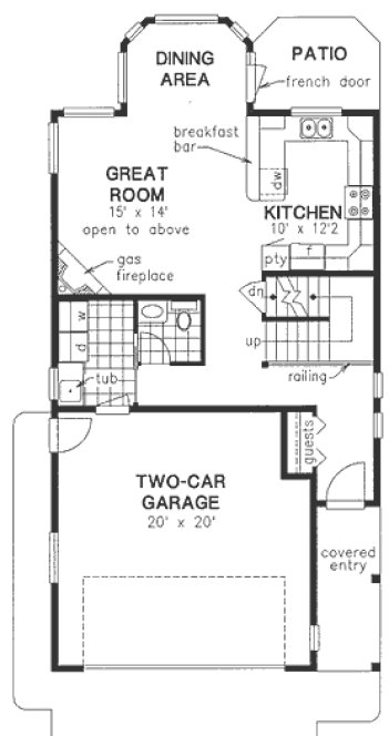 Main Floor Plan for House Plan #134524