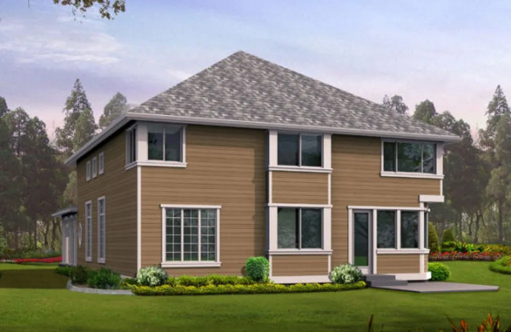 Rear Elevation for House Plan #335143