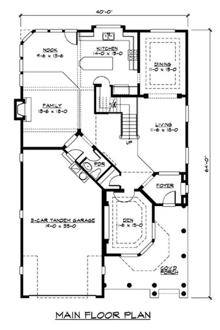 Main Floor Plan for House Plan #335143
